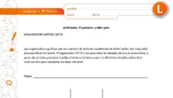 Organizador gráfico gato Organizador gráfico gato