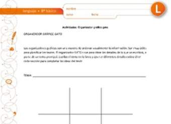 Organizador gráfico gato Organizador gráfico gato