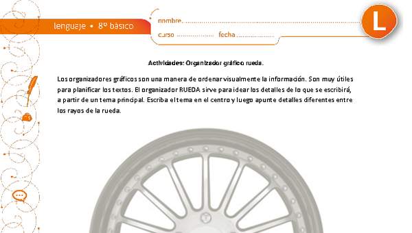 Organizador gráfico rueda Organizador gráfico rueda
