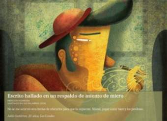 Escrito en el respaldo de una micro Escrito en el respaldo de una micro