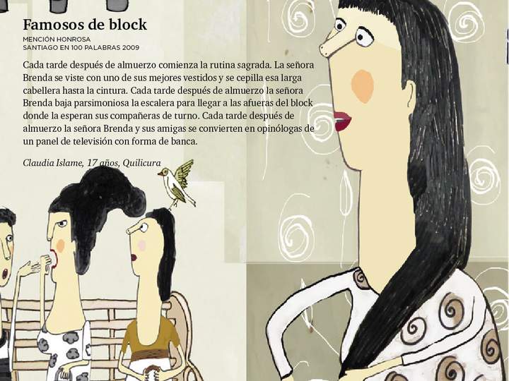 Imagen para microcuento "Famosos de block" Imagen para microcuento "Famosos de block"