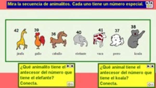 Identificar el antecesor o sucesor de un número (II) Identificar el antecesor o sucesor de un número (II)