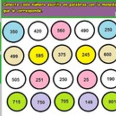 Leer y representar números en forma simbólica utilizando monedas (II) Leer y representar números en forma simbólica utilizando monedas (II)