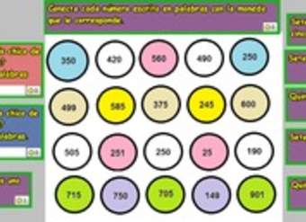 Leer y representar números en forma simbólica utilizando monedas (II) Leer y representar números en forma simbólica utilizando monedas (II)