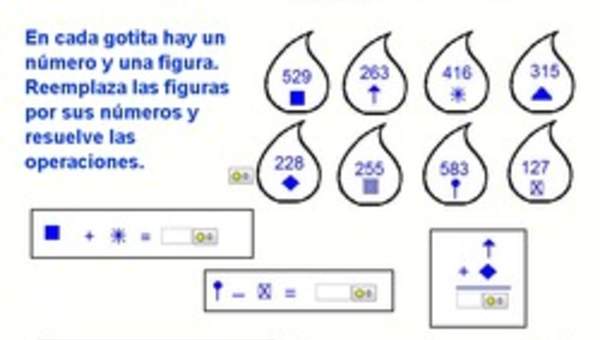 Reemplazar símbolos por valores numéricos para sumar o restar Reemplazar símbolos por valores numéricos para sumar o restar