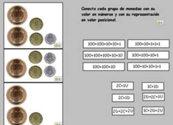 Descomponer cantidad de dinero en unidades, decenas y centenas Descomponer cantidad de dinero en unidades, decenas y centenas