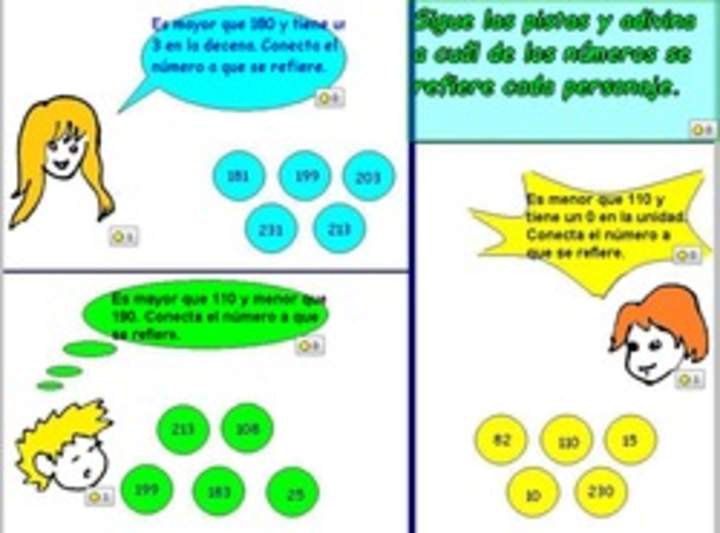 Identificar números siguiendo pistas que involucran el valor posicional de números menores a 1000 Identificar números siguiendo pistas que involucran el valor posicional de números menores a 1000