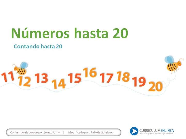 Contar hasta el 20 Contar hasta el 20