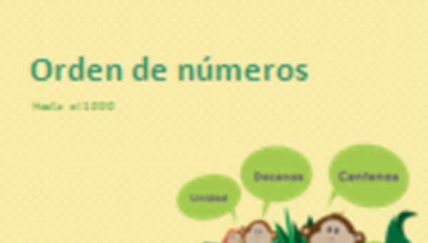 Orden de números hasta el 1000 Orden de números hasta el 1000