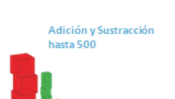 Adición y sustracción hasta 500 Adición y sustracción hasta 500