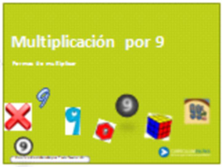 Multiplicación por 9.Formas por multiplicar. Multiplicación por 9.Formas por multiplicar.