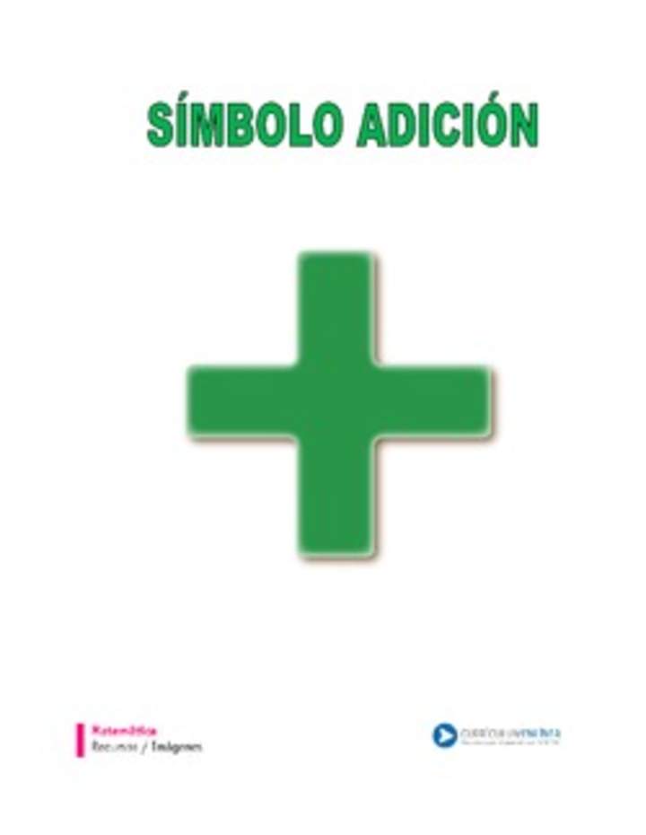Símbolo adición Símbolo adición