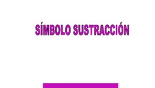 Símbolo sustracción Símbolo sustracción