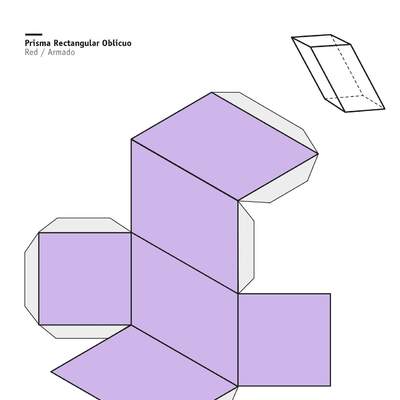 Red de un prisma regular oblicuo Red de un prisma regular oblicuo