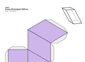 Red de un prisma regular oblicuo Red de un prisma regular oblicuo