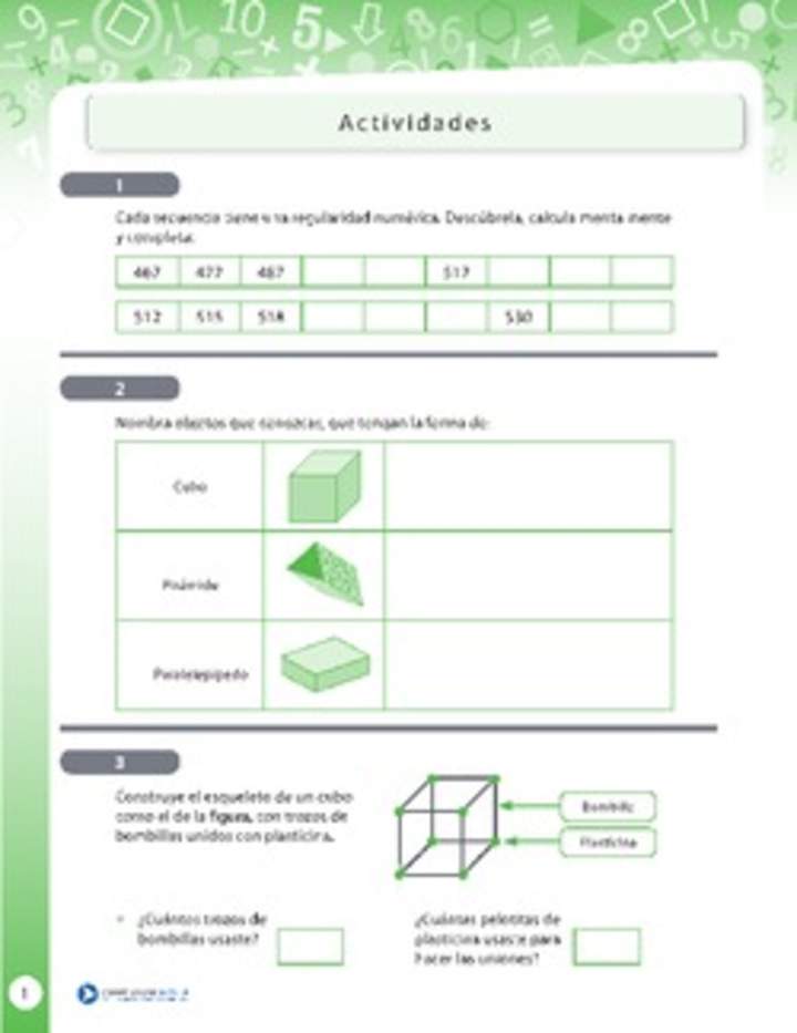 Identificar número de caras, aristas y vértices de cuerpos geométricos Identificar número de caras, aristas y vértices de cuerpos geométricos