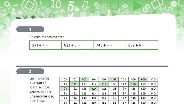 Resolución de problemas que involucra regularidades numéricas en tablas Resolución de problemas que involucra regularidades numéricas en tablas