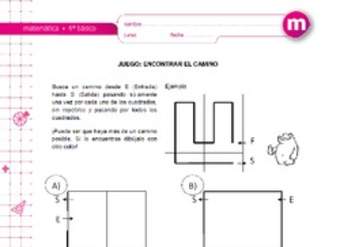 Juego: encontrar el camino Juego: encontrar el camino