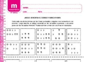 Juego: descifra el código y busca pares Juego: descifra el código y busca pares
