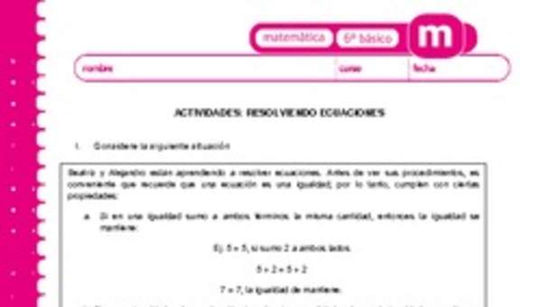 Resolviendo ecuaciones Resolviendo ecuaciones