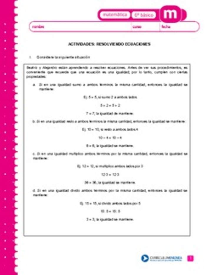 Resolviendo ecuaciones Resolviendo ecuaciones