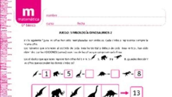 Juego: simbología dinosaurios 2 Juego: simbología dinosaurios 2