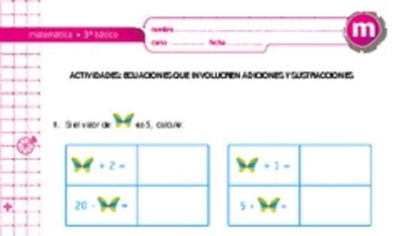 Ecuaciones que involucren adiciones y sustracciones Ecuaciones que involucren adiciones y sustracciones