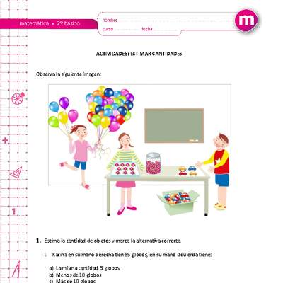 Estimar cantidades Estimar cantidades