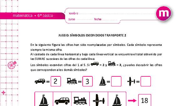 Juego: símbolos escondidos transporte 2 Juego: símbolos escondidos transporte 2