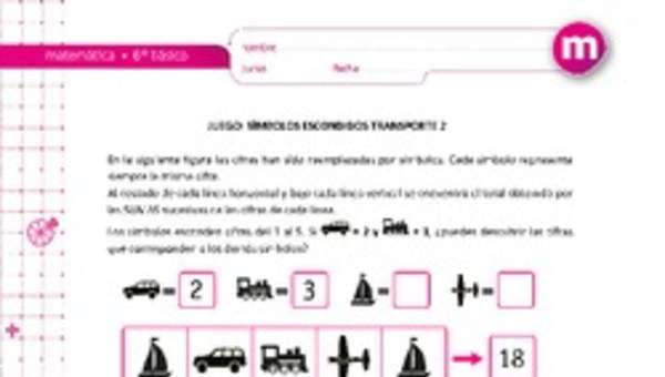Juego: símbolos escondidos transporte 2 Juego: símbolos escondidos transporte 2