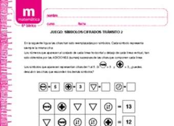 Juego: símbolos cifrados tránsito 2 Juego: símbolos cifrados tránsito 2