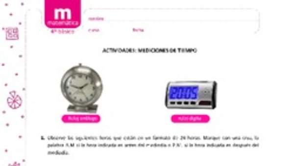 Mediciones de tiempo Mediciones de tiempo