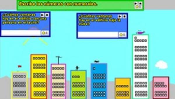 Cuenta ventanas edificio y escribe números simbólicamente (I) Cuenta ventanas edificio y escribe números simbólicamente (I)