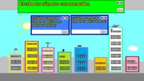 Cuenta ventanas edificio y escribe números simbólicamente (III) Cuenta ventanas edificio y escribe números simbólicamente (III)