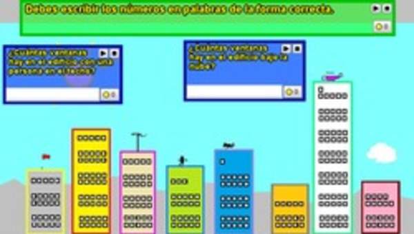 Cuenta ventanas edificio y escribe números en palabras (I) Cuenta ventanas edificio y escribe números en palabras (I)