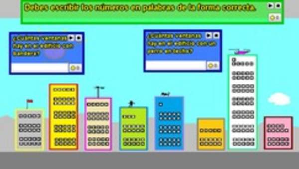 Cuenta ventanas edificio y escribe números en palabras (II) Cuenta ventanas edificio y escribe números en palabras (II)
