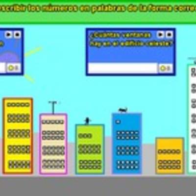 Cuenta ventanas edificio y escribe números en palabras (III) Cuenta ventanas edificio y escribe números en palabras (III)