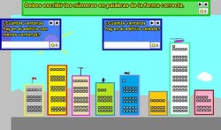 Cuenta ventanas edificio y escribe números en palabras (III) Cuenta ventanas edificio y escribe números en palabras (III)