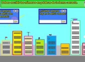 Cuenta ventanas edificio y escribe números en palabras (III) Cuenta ventanas edificio y escribe números en palabras (III)