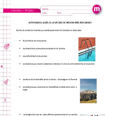 ¿Cuál es la unidad de medida más adecuada? ¿Cuál es la unidad de medida más adecuada?