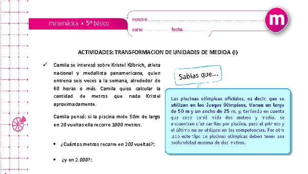 Transformación de unidades de medida (I) Transformación de unidades de medida (I)