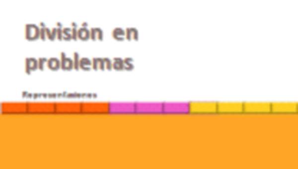División en problemas, representaciones División en problemas, representaciones