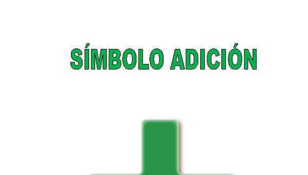 Símbolo adición Símbolo adición
