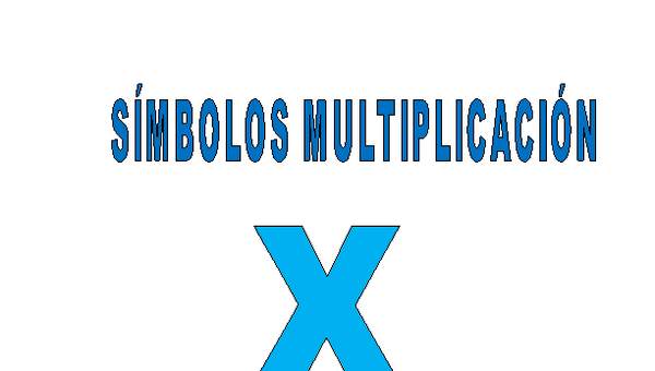 Símbolo multiplicación Símbolo multiplicación