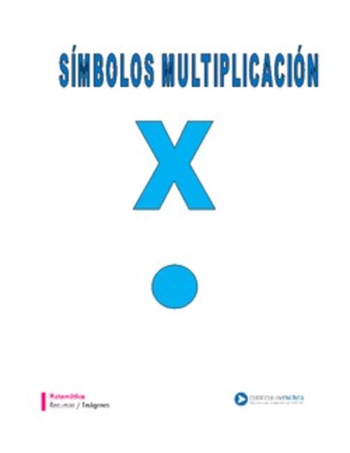Símbolo multiplicación Símbolo multiplicación