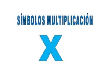 Símbolo multiplicación Símbolo multiplicación