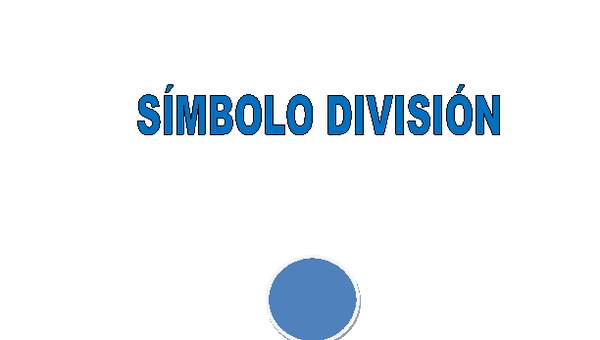 Símbolo división Símbolo división