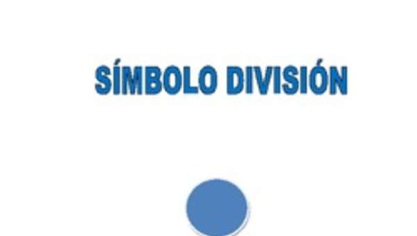 Símbolo división Símbolo división