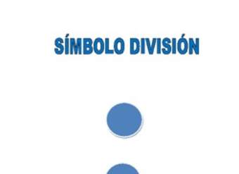 Símbolo división Símbolo división