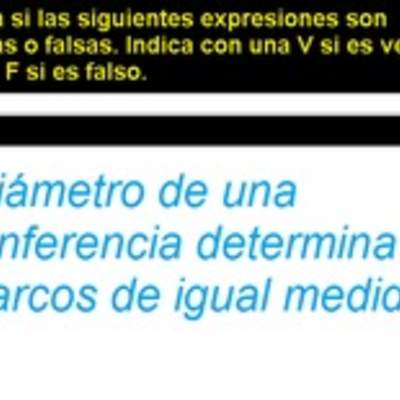 Identificar propiedades de los elementos de la circunferencia (IV) Identificar propiedades de los elementos de la circunferencia (IV)